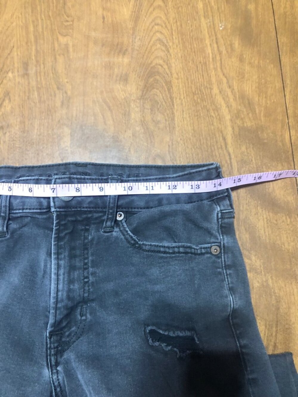 American Eagle Outfitters Black Slim Distressed Men's Jeans 29 X 30 - Picture 8 of 10